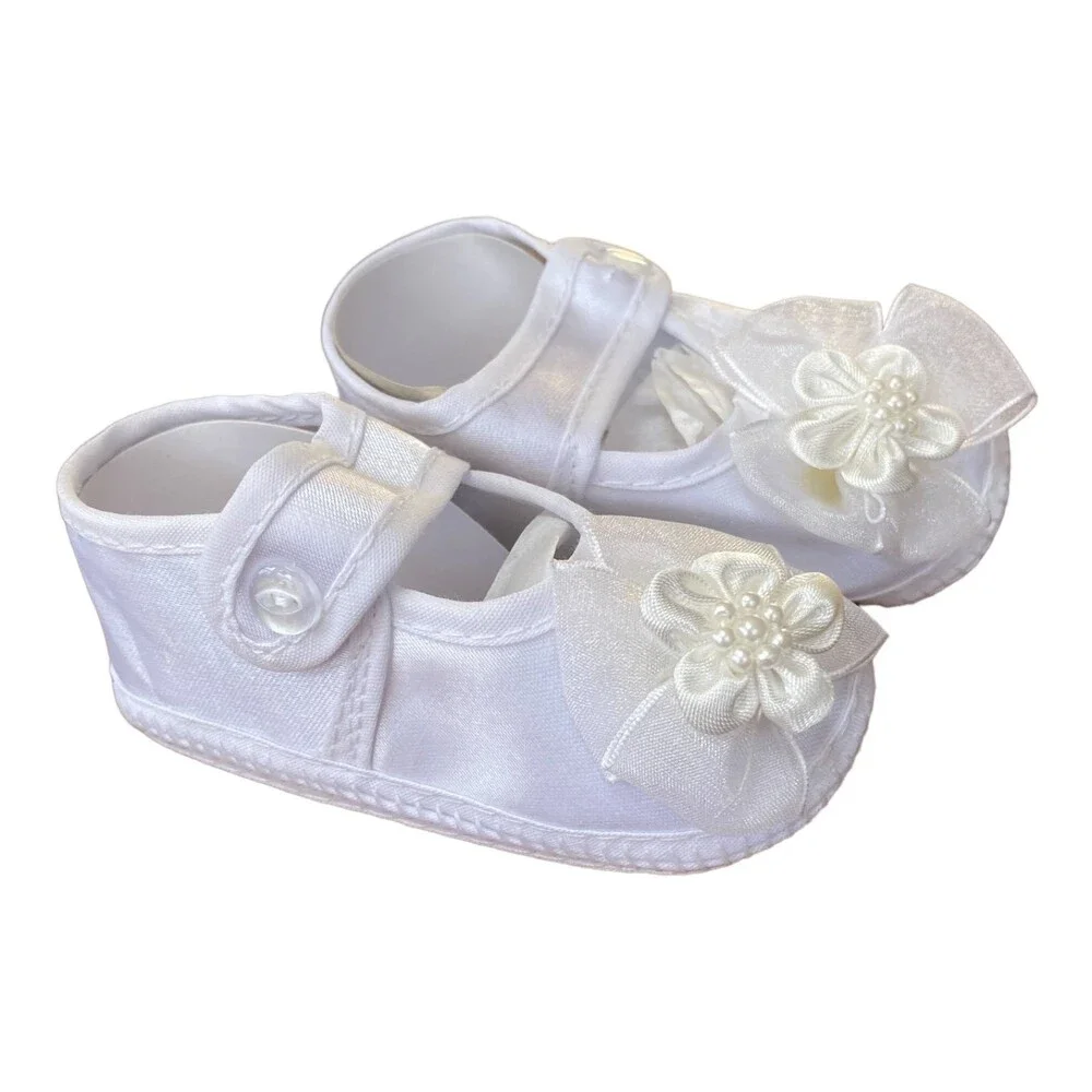 Tip Top white Christening/Baptism Baby Girl Ballerina shoes